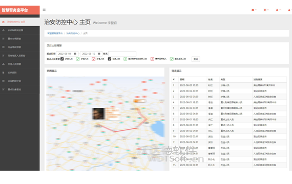 智慧警务室平台_治安防控中心